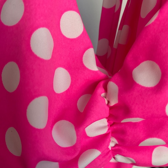 Fused Hawaii Pink Polka Dot Bikini Top Large - Picture 5 of 8